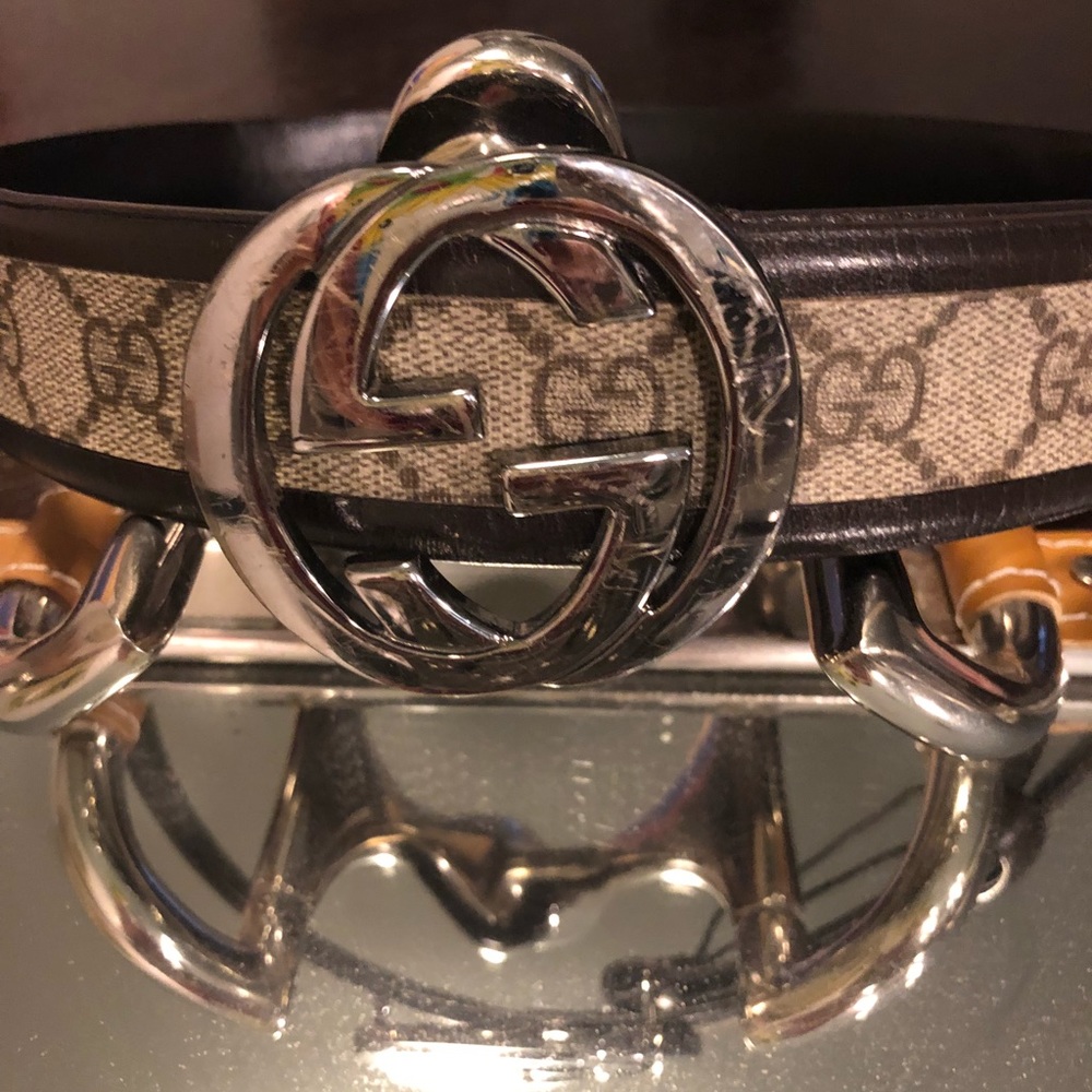 Gucci GG supreme belt - Authentic Gucci
